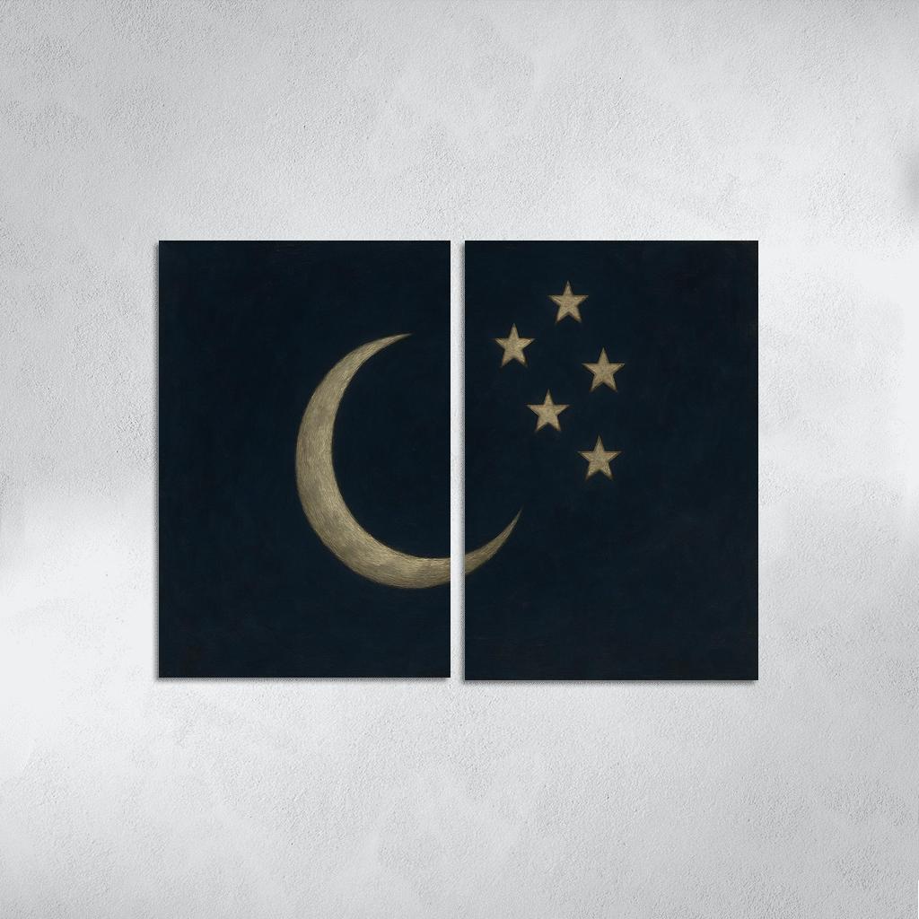 Lunar Accord Banner framed paintings