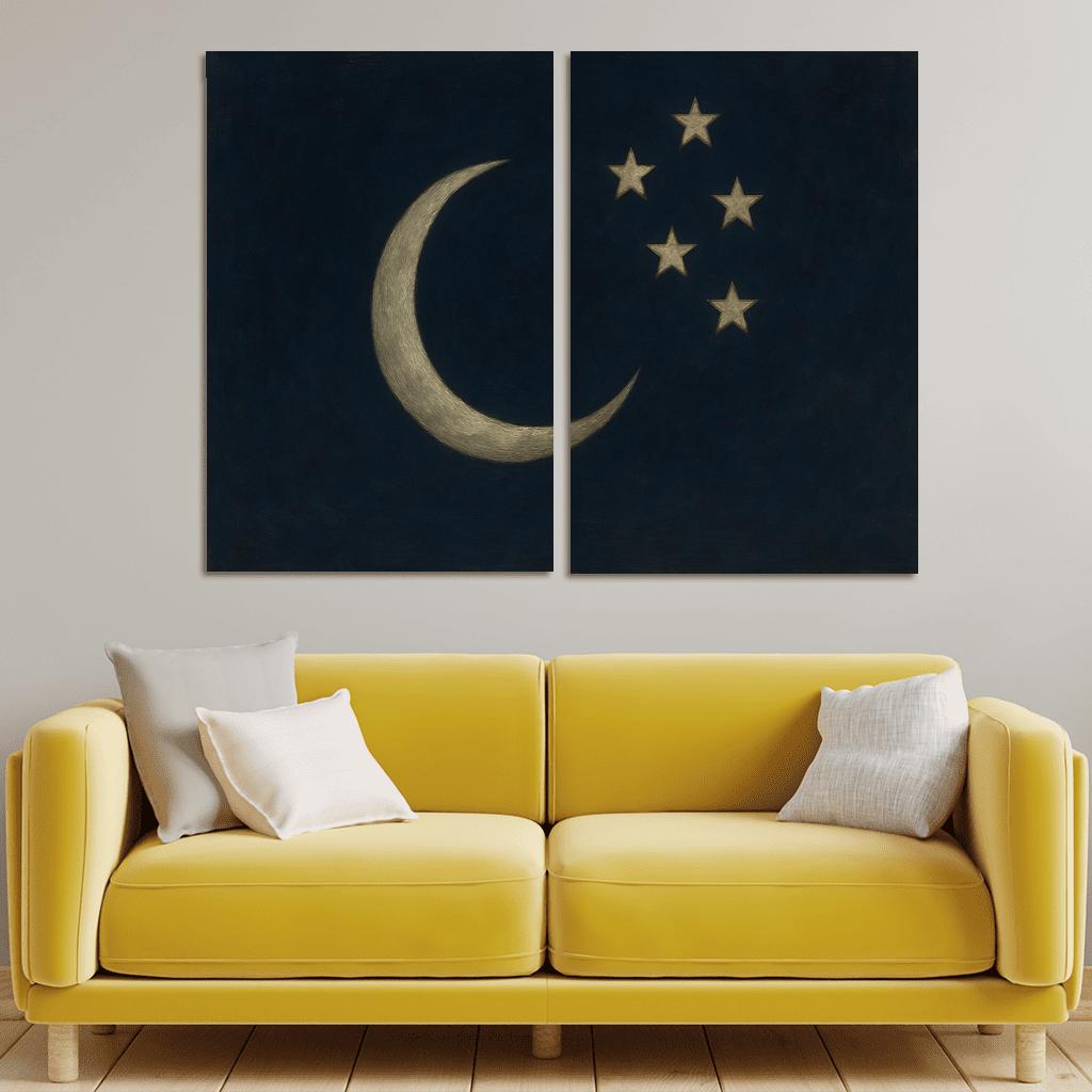 Lunar Accord Banner framed paintings