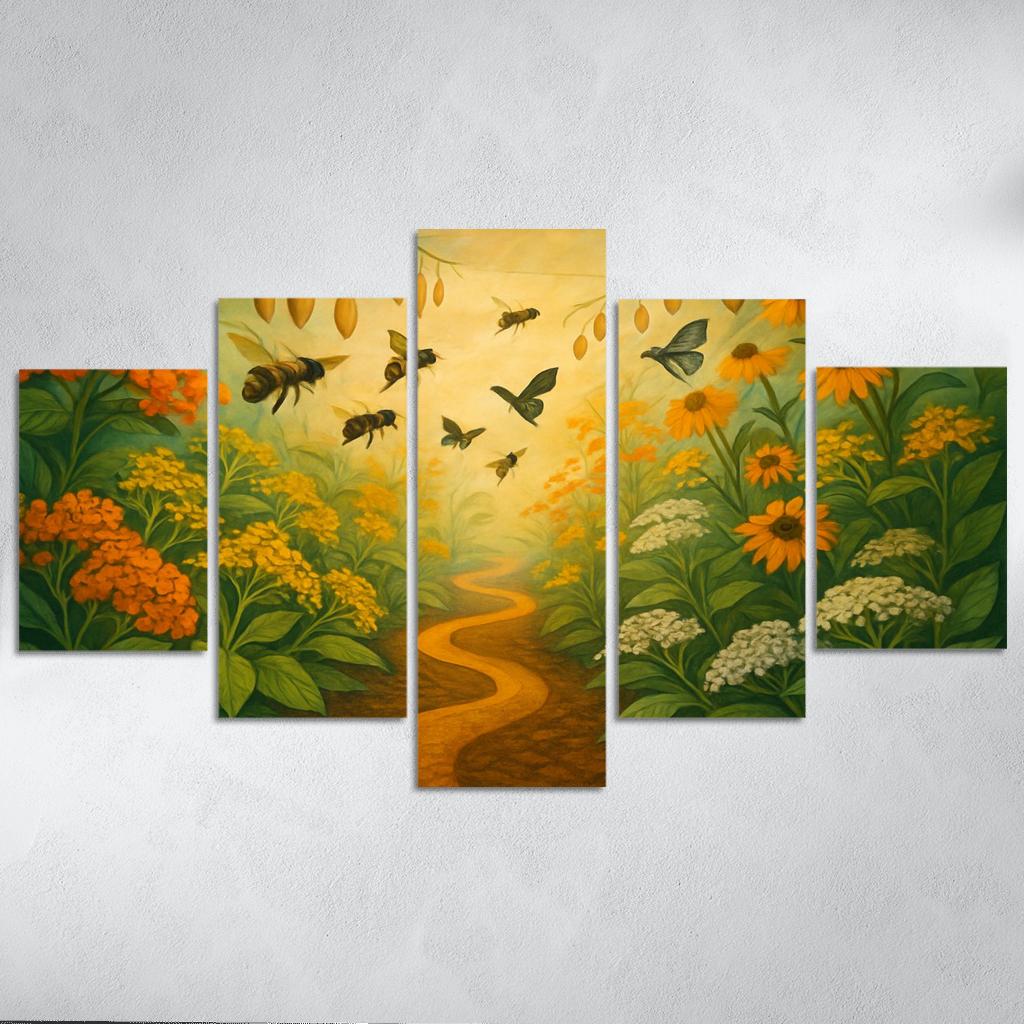 Pollinator Pathway Installation framed paintings