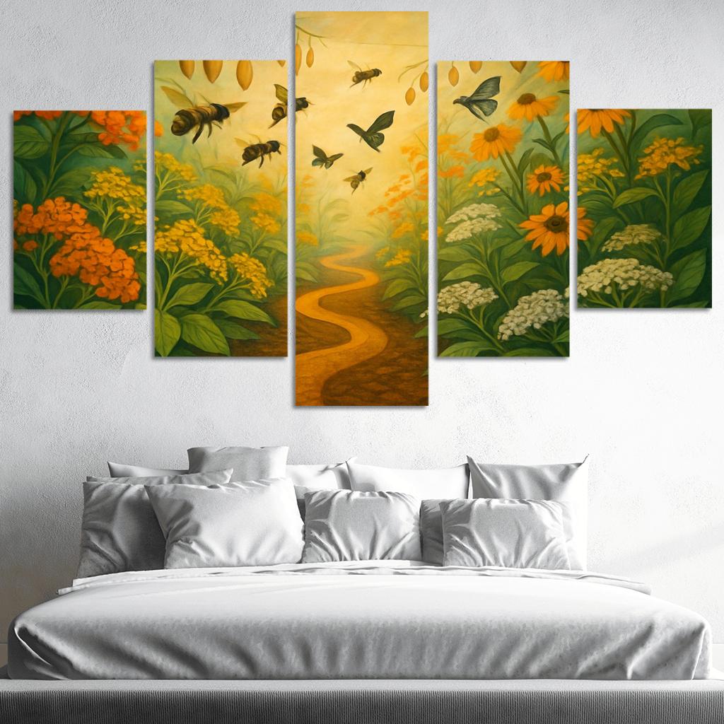 Pollinator Pathway Installation framed paintings