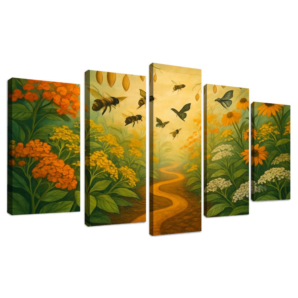Pollinator Pathway Installation framed paintings