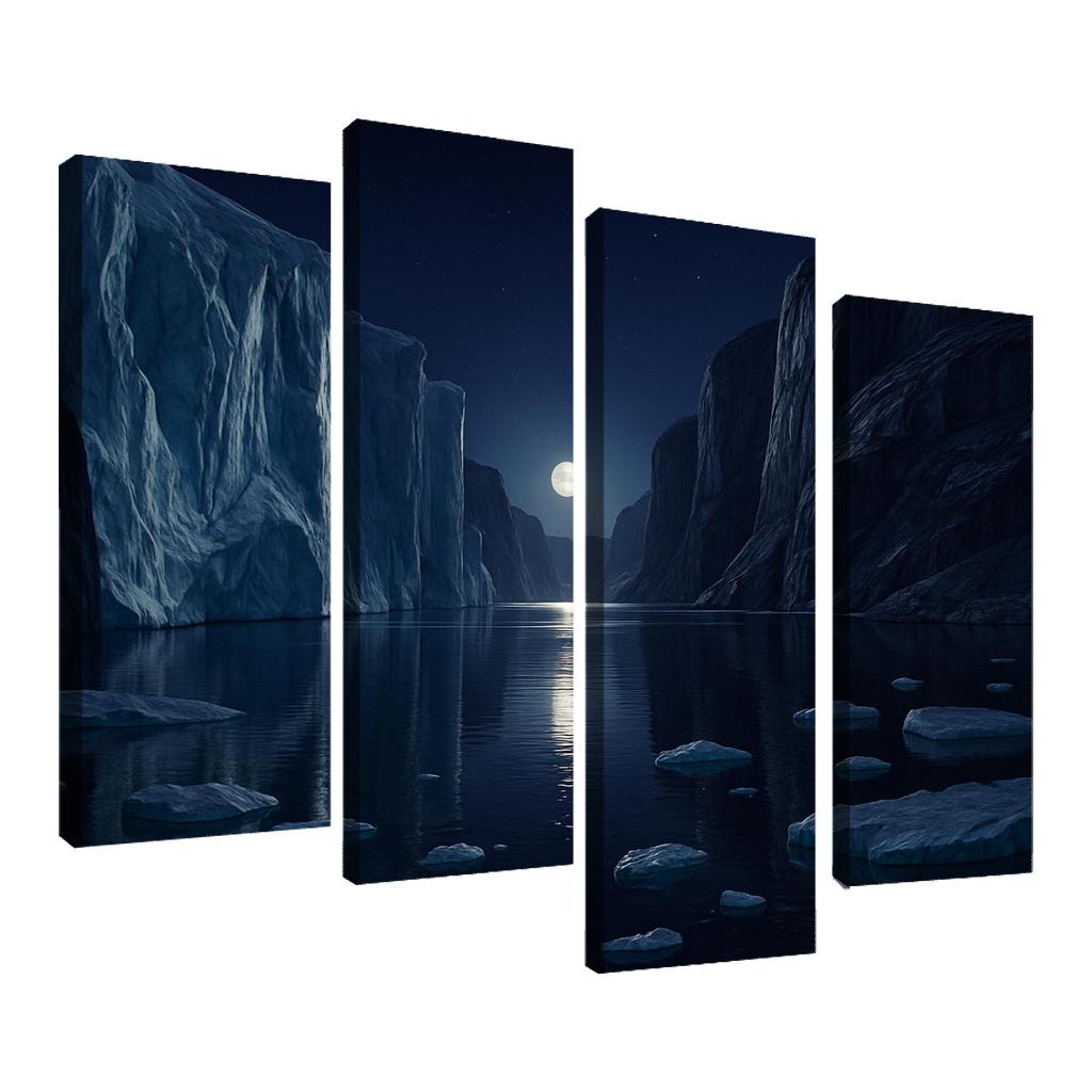 Moonlit Glacial Fjord premium artwork frames