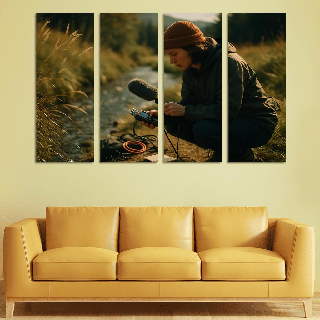 Acoustic Field Recording framed paintings