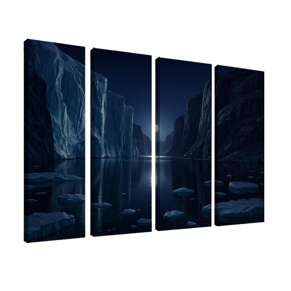 Moonlit Glacial Fjord premium artwork frames