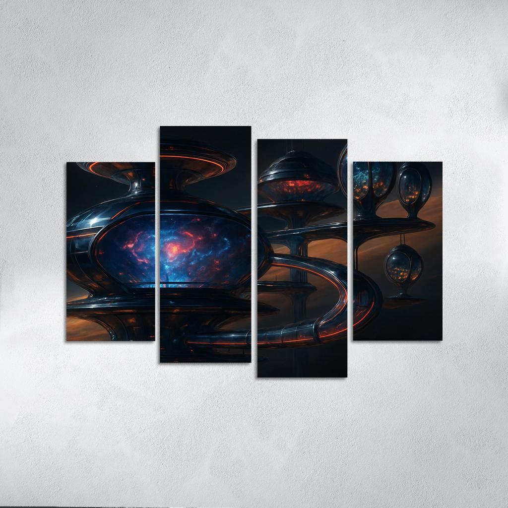 Chromatic Drift Colony wall art
