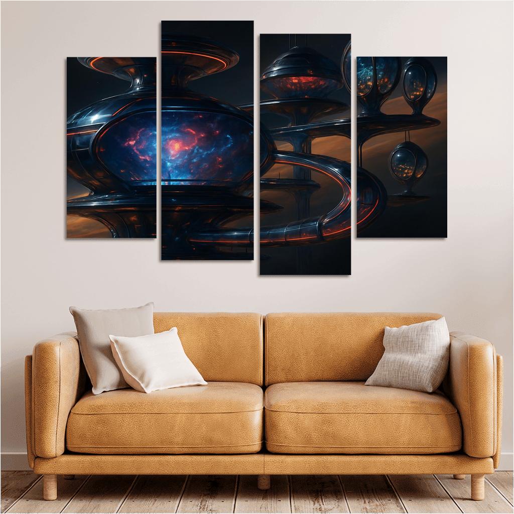 Chromatic Drift Colony wall art