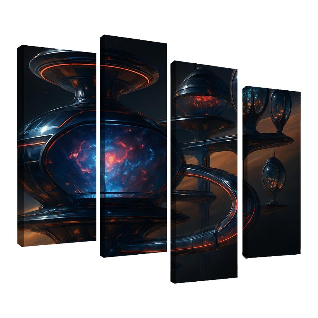 Chromatic Drift Colony wall art