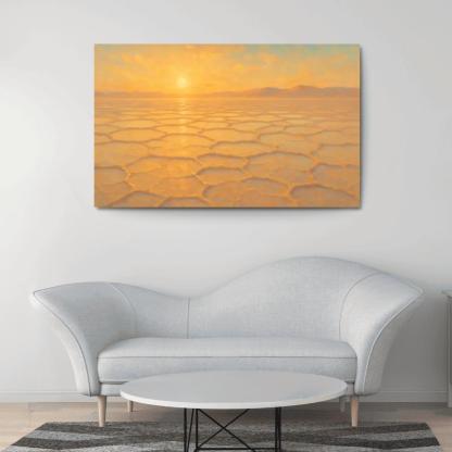 Sunrise Over Salt Mirror Flats oil paintings frame