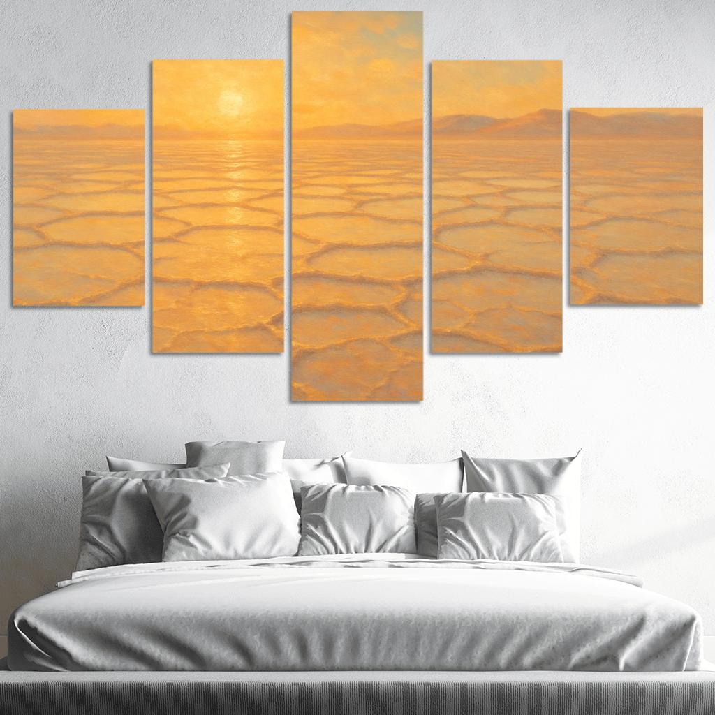 Sunrise Over Salt Mirror Flats oil paintings frame