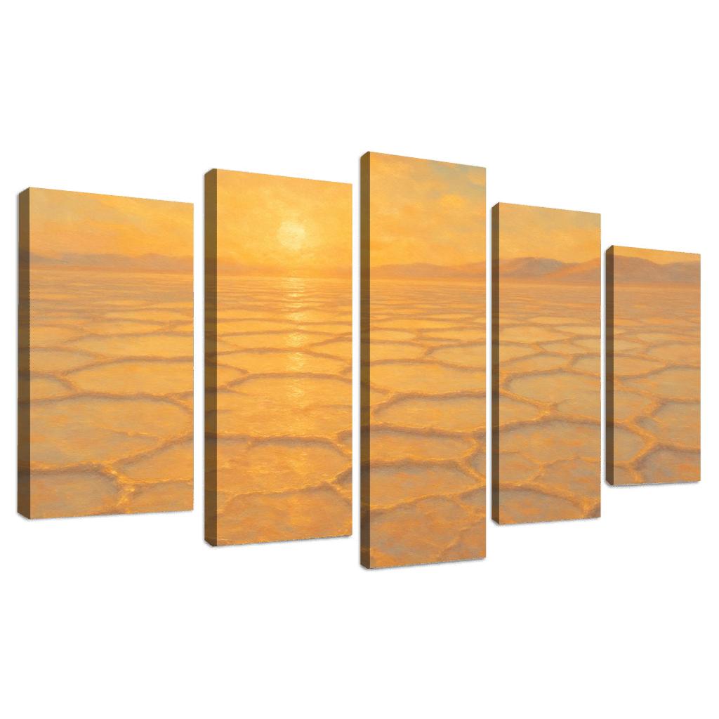 Sunrise Over Salt Mirror Flats oil paintings frame