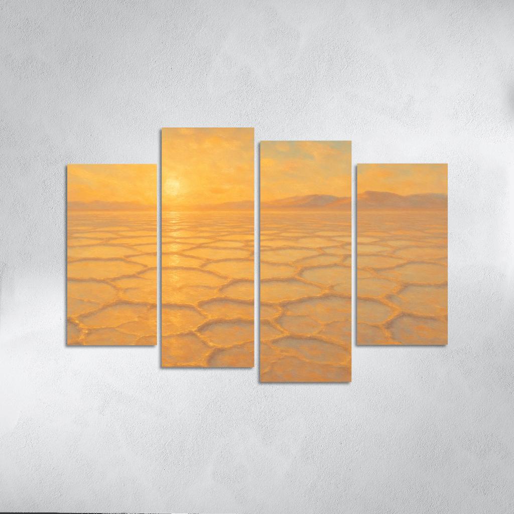 Sunrise Over Salt Mirror Flats oil paintings frame