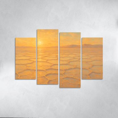 Sunrise Over Salt Mirror Flats oil paintings frame