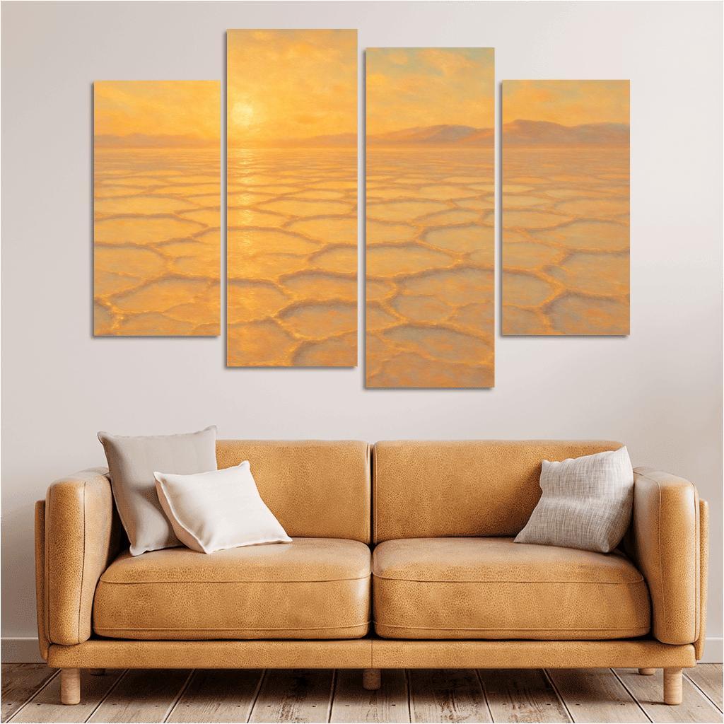 Sunrise Over Salt Mirror Flats oil paintings frame
