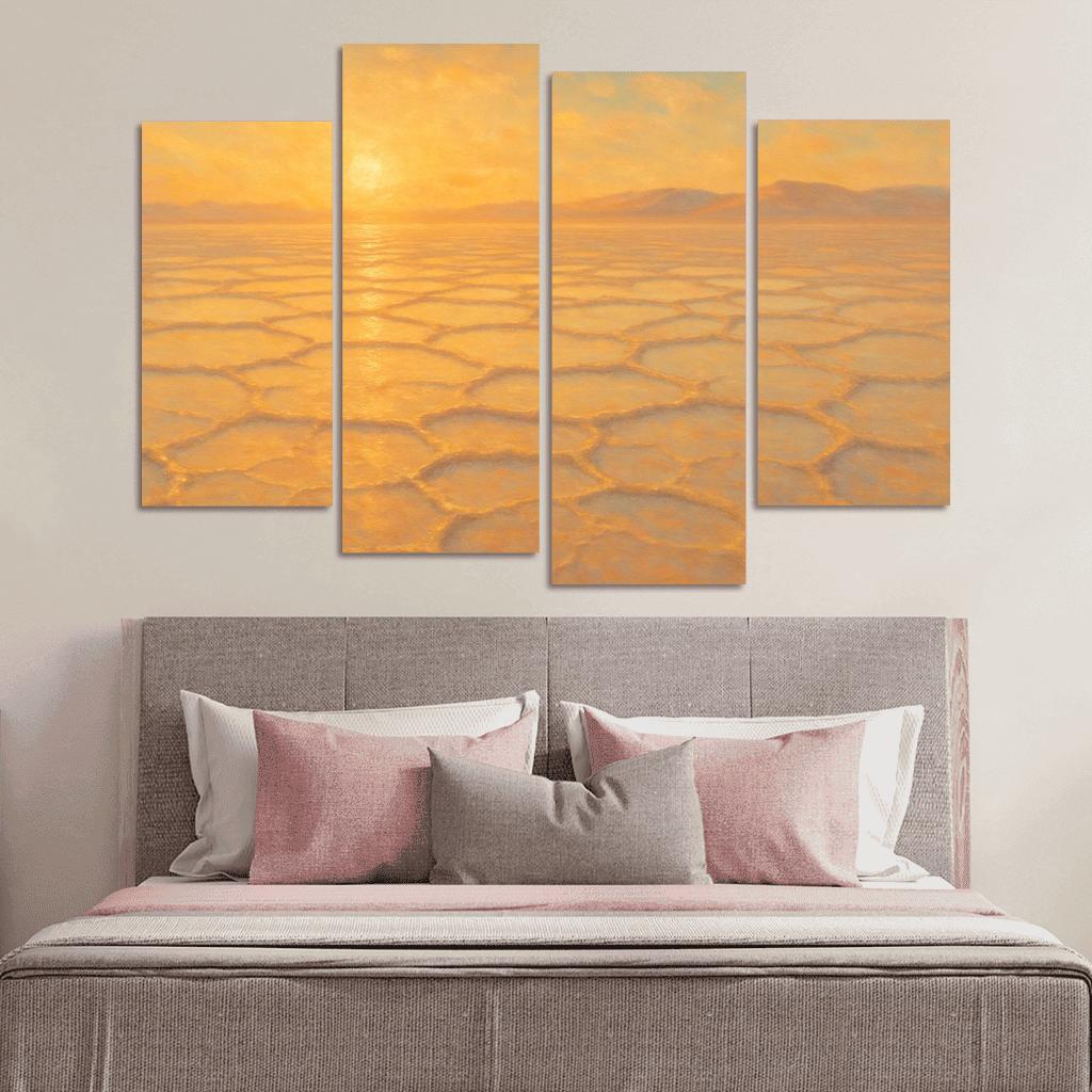 Sunrise Over Salt Mirror Flats oil paintings frame