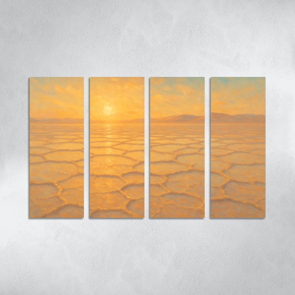 Sunrise Over Salt Mirror Flats oil paintings frame