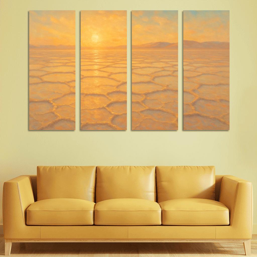 Sunrise Over Salt Mirror Flats oil paintings frame