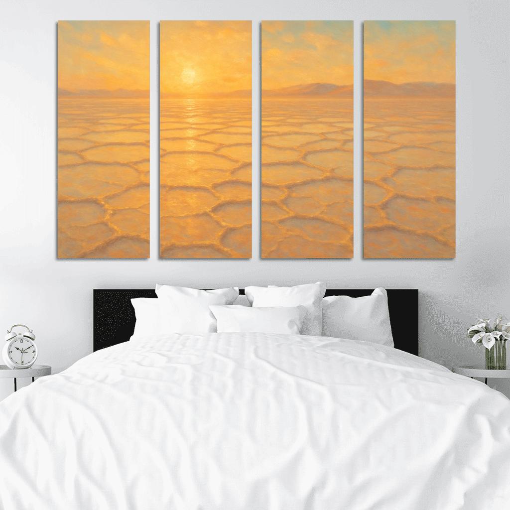 Sunrise Over Salt Mirror Flats oil paintings frame