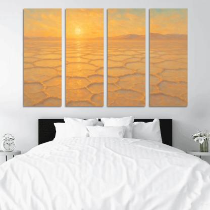 Sunrise Over Salt Mirror Flats oil paintings frame