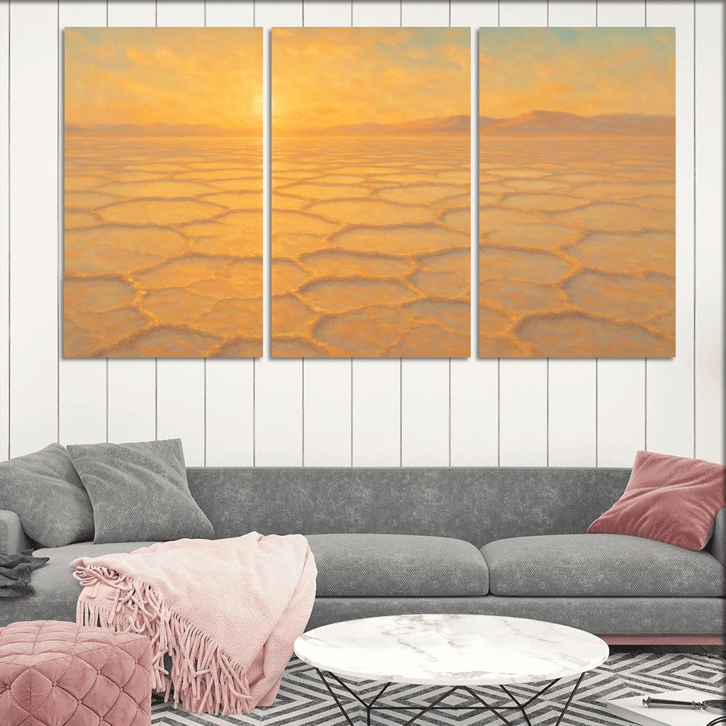 Sunrise Over Salt Mirror Flats oil paintings frame