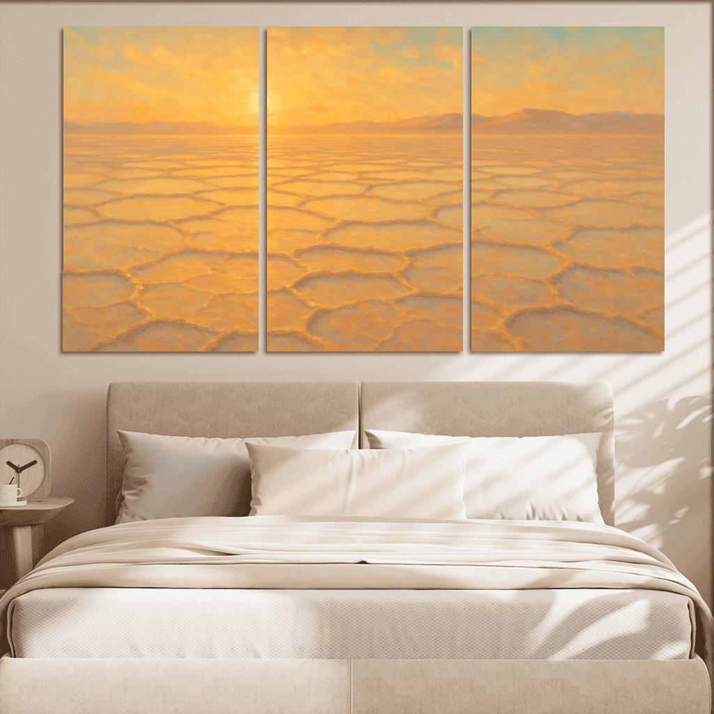 Sunrise Over Salt Mirror Flats oil paintings frame