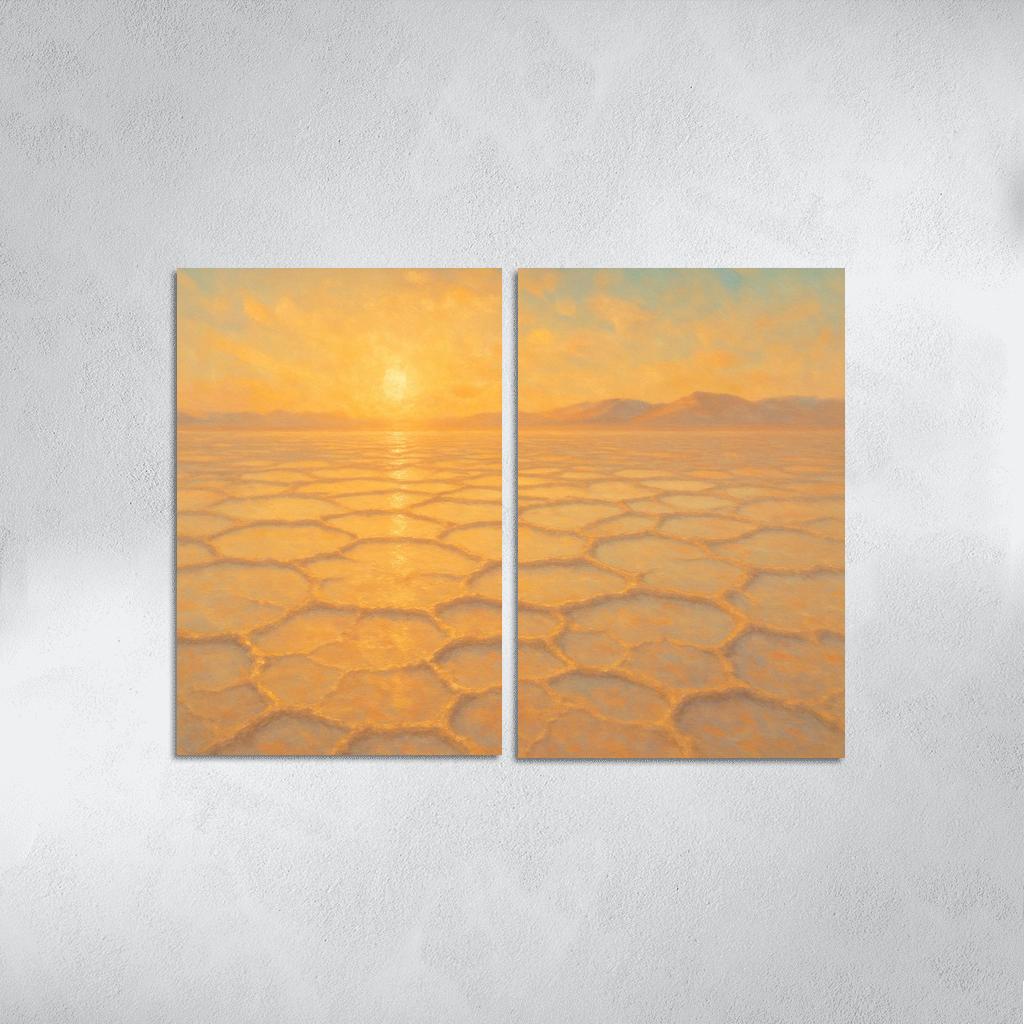 Sunrise Over Salt Mirror Flats oil paintings frame