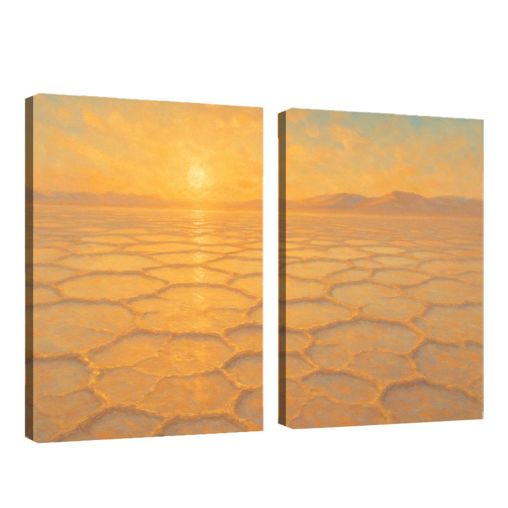 Sunrise Over Salt Mirror Flats oil paintings frame