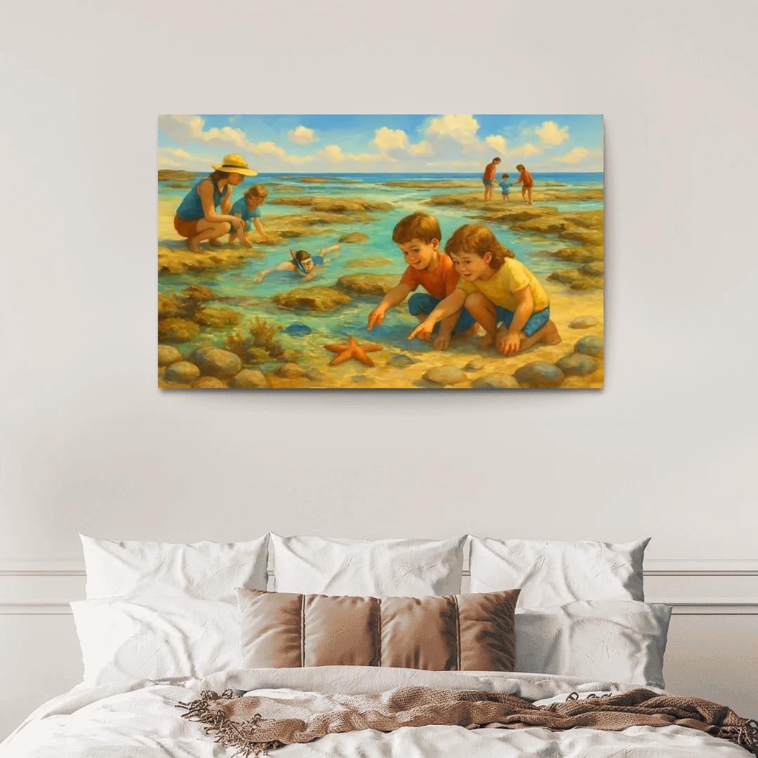 Saffron Tide Family Shoal abstract paintings frame