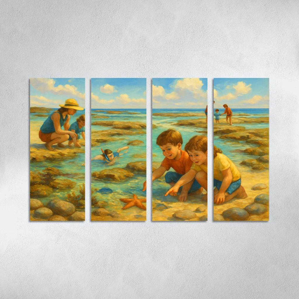 Saffron Tide Family Shoal abstract paintings frame