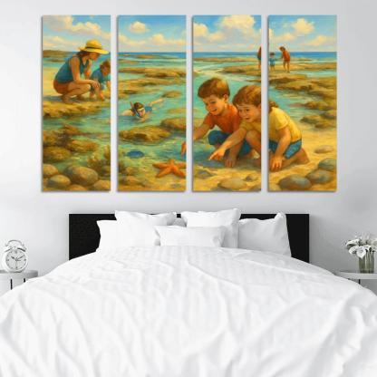 Saffron Tide Family Shoal abstract paintings frame