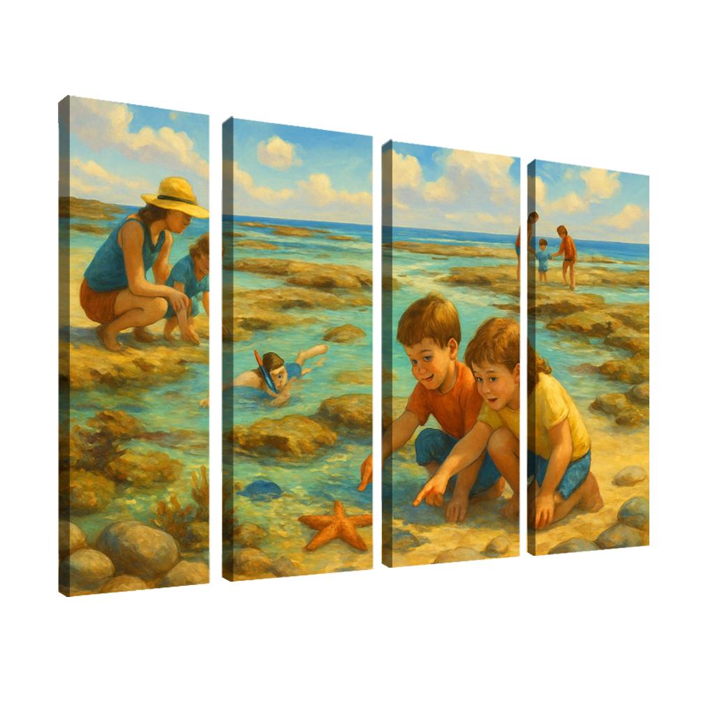 Saffron Tide Family Shoal abstract paintings frame