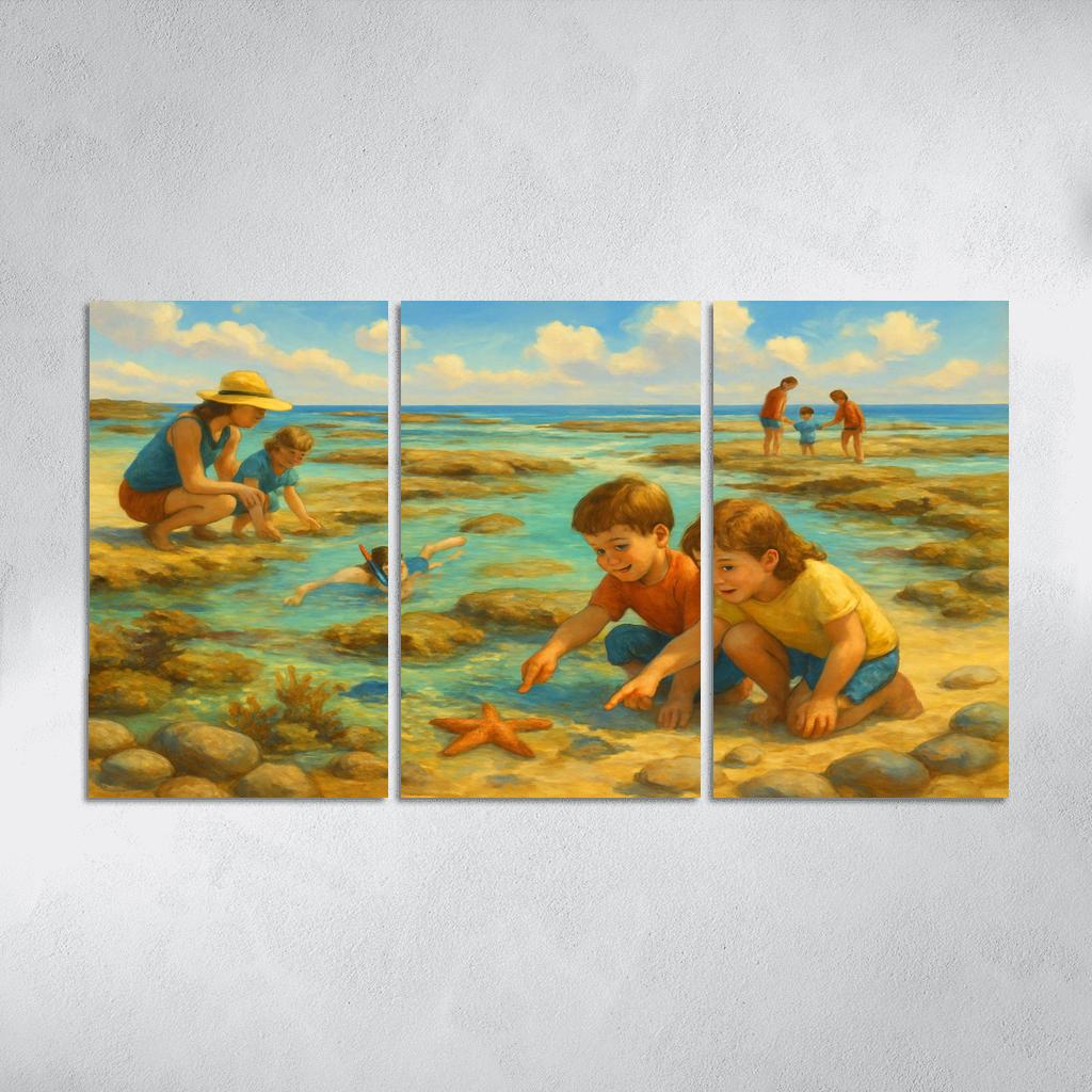 Saffron Tide Family Shoal abstract paintings frame