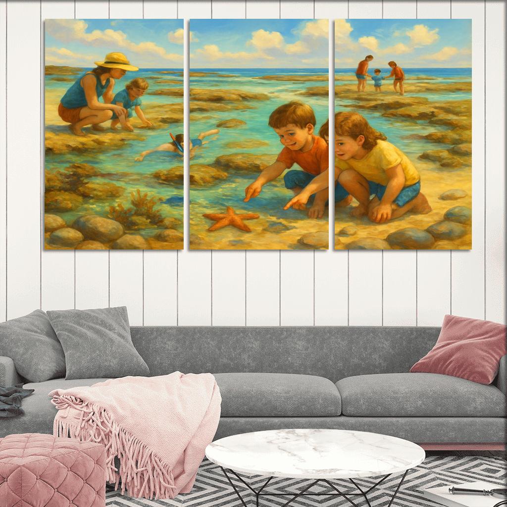 Saffron Tide Family Shoal abstract paintings frame