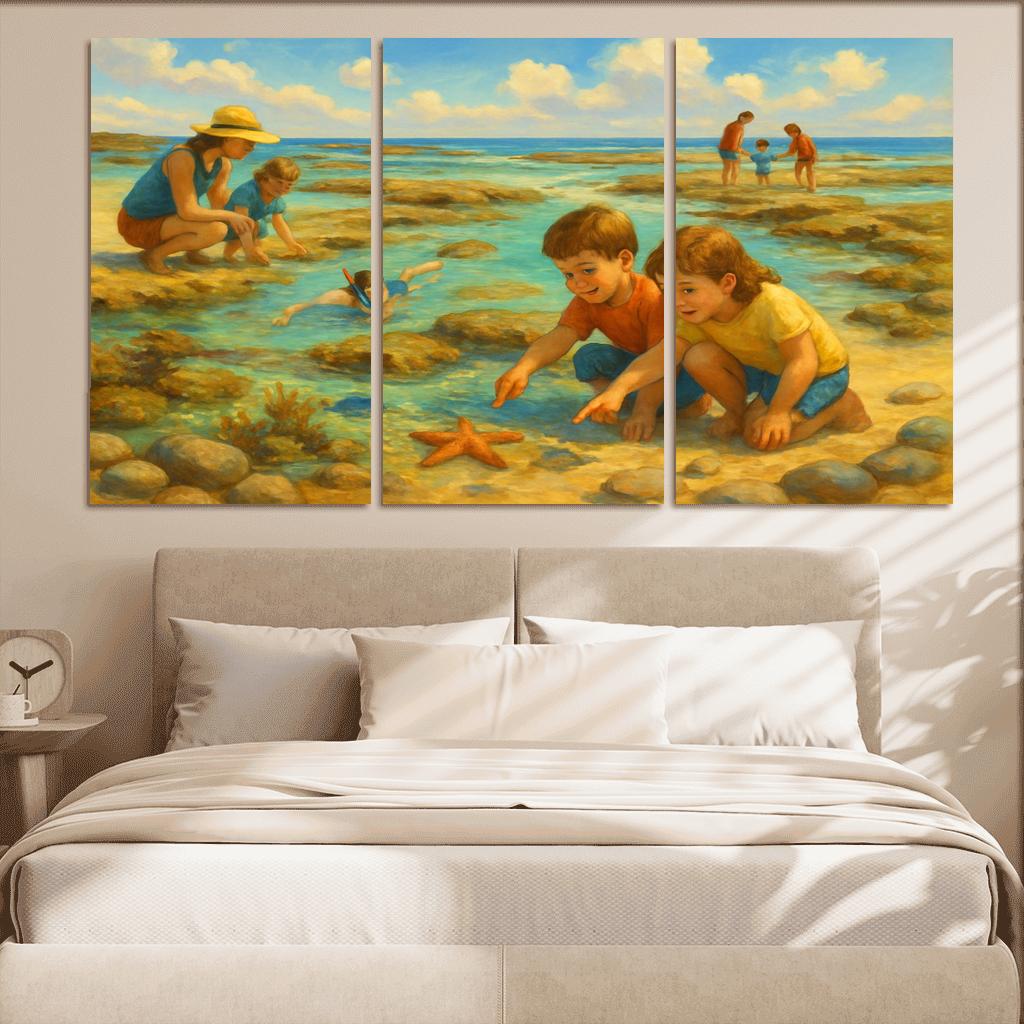 Saffron Tide Family Shoal abstract paintings frame