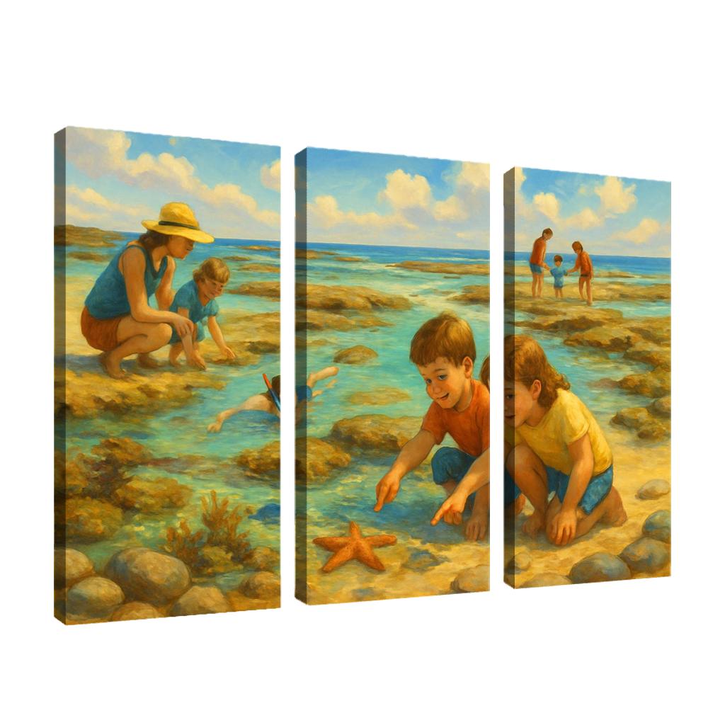 Saffron Tide Family Shoal abstract paintings frame