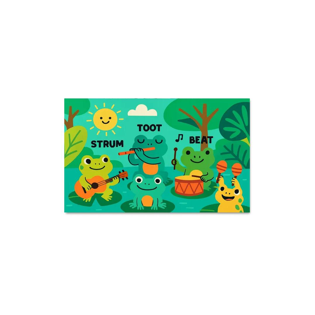 Rainforest Rhythm Frogs framed paintings