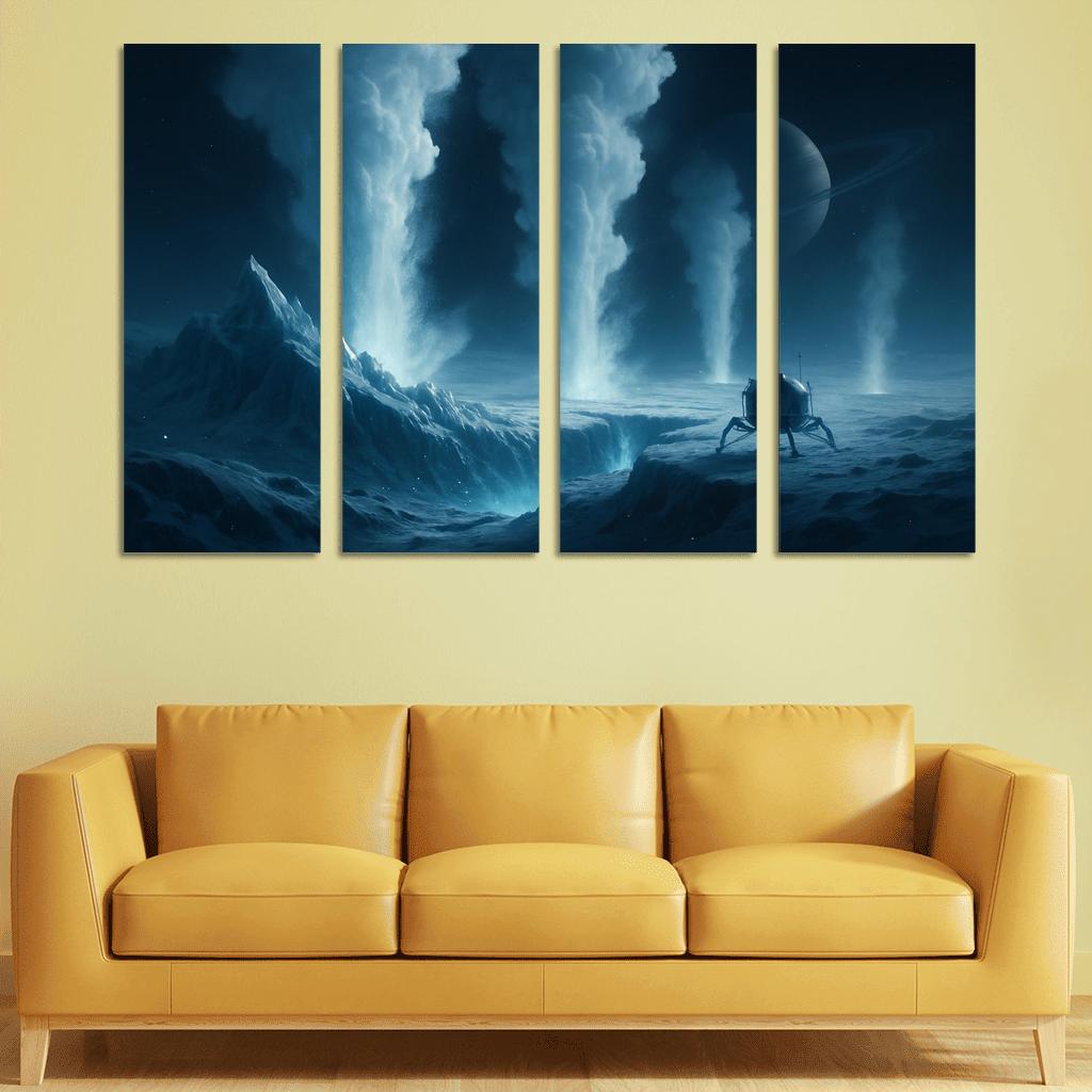 Ice Volcanoes On A Distant Ocean Moon wall decor