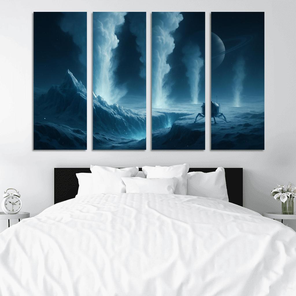 Ice Volcanoes On A Distant Ocean Moon wall decor