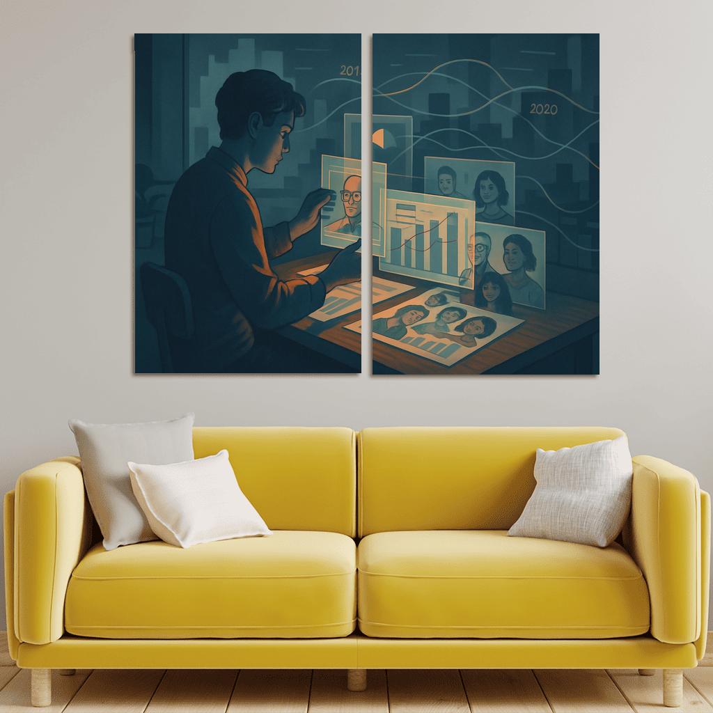 Narrative Data Visualization For Social Impact abstract paintings frame