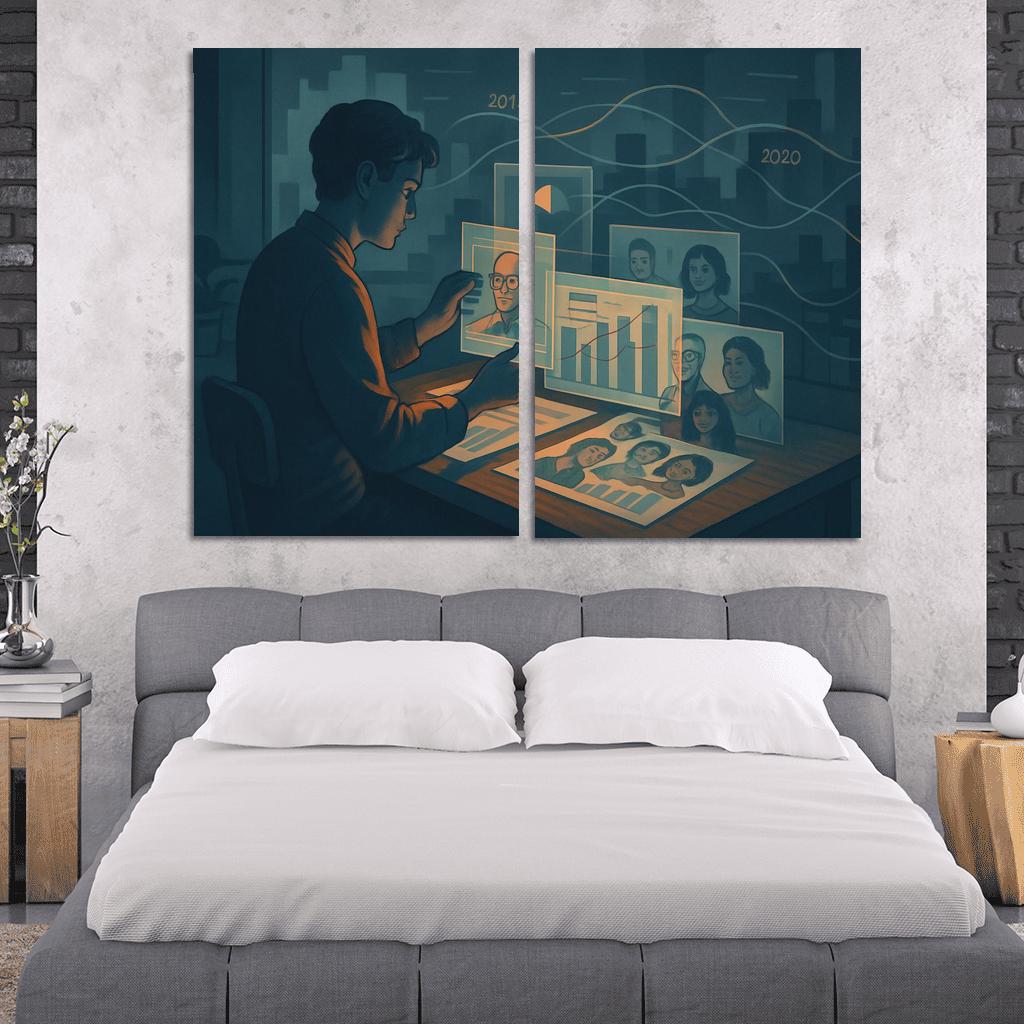 Narrative Data Visualization For Social Impact abstract paintings frame