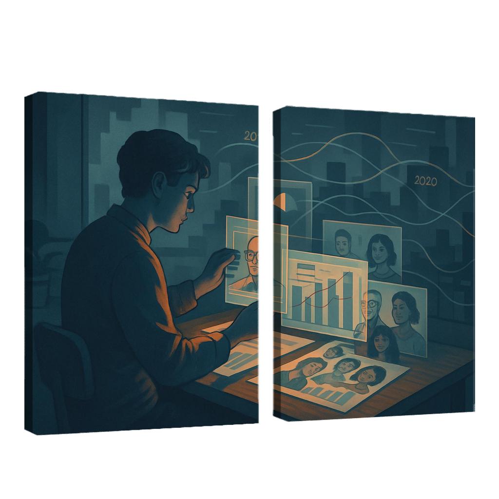 Narrative Data Visualization For Social Impact abstract paintings frame