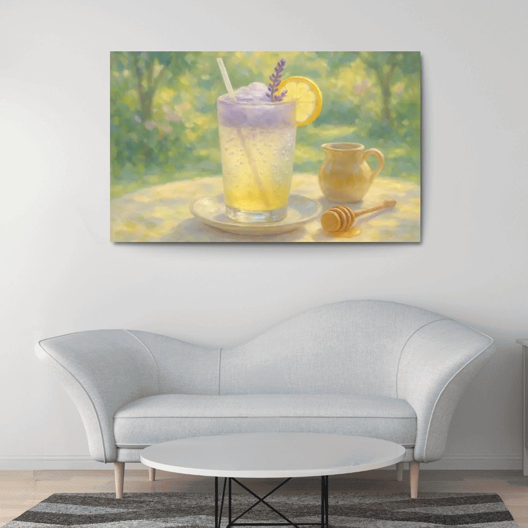 Lavender Honey Lemon Fizz oil paintings frame