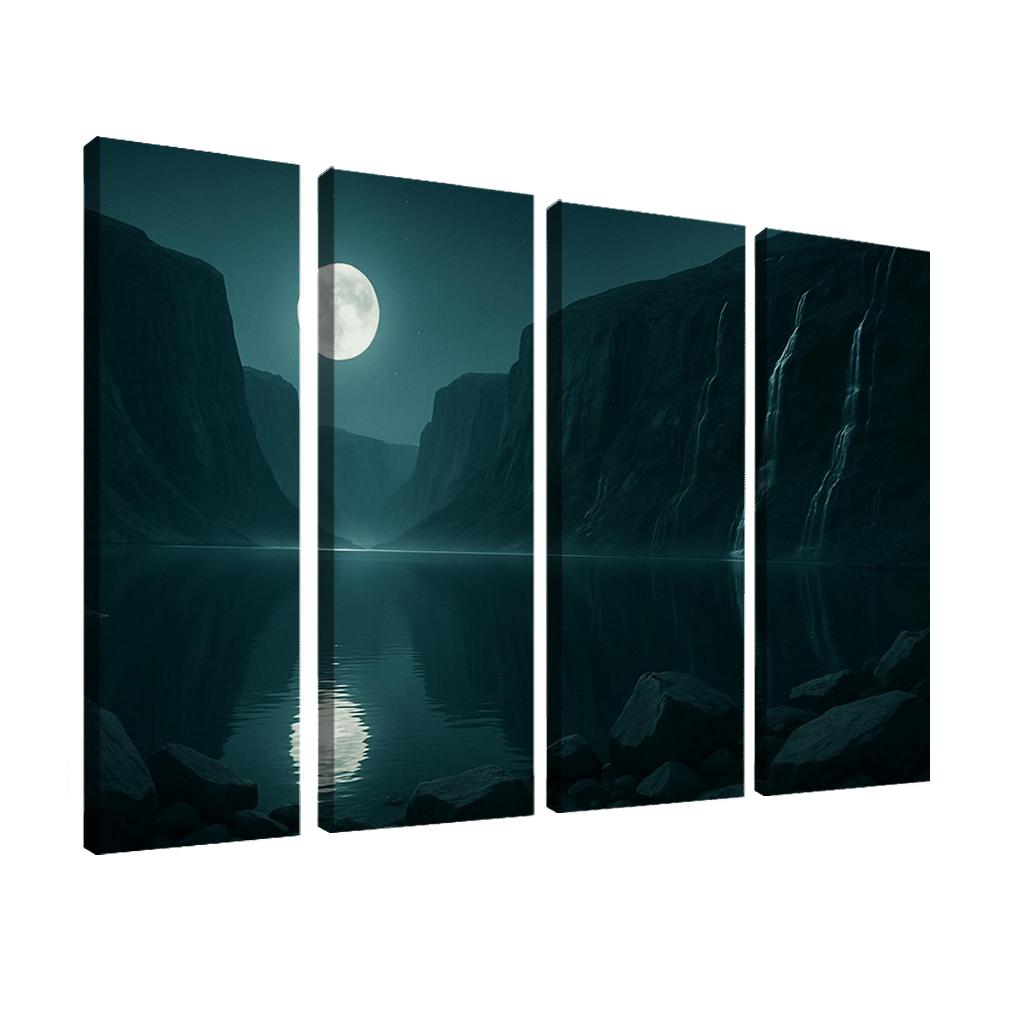 Moonlit Fjord Of Glass Cliffs wall art