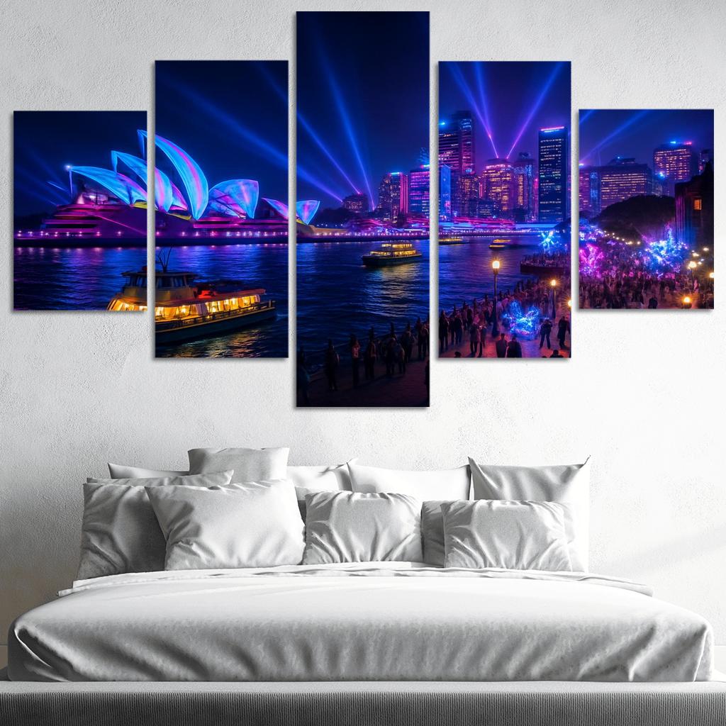 Vivid Sydney - Sydney Australia oil paintings frame