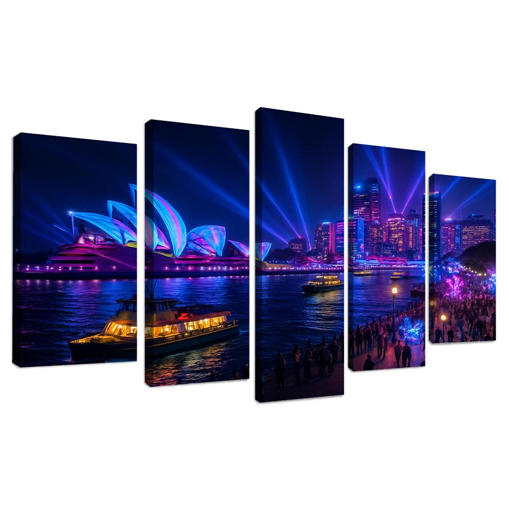 Vivid Sydney - Sydney Australia oil paintings frame