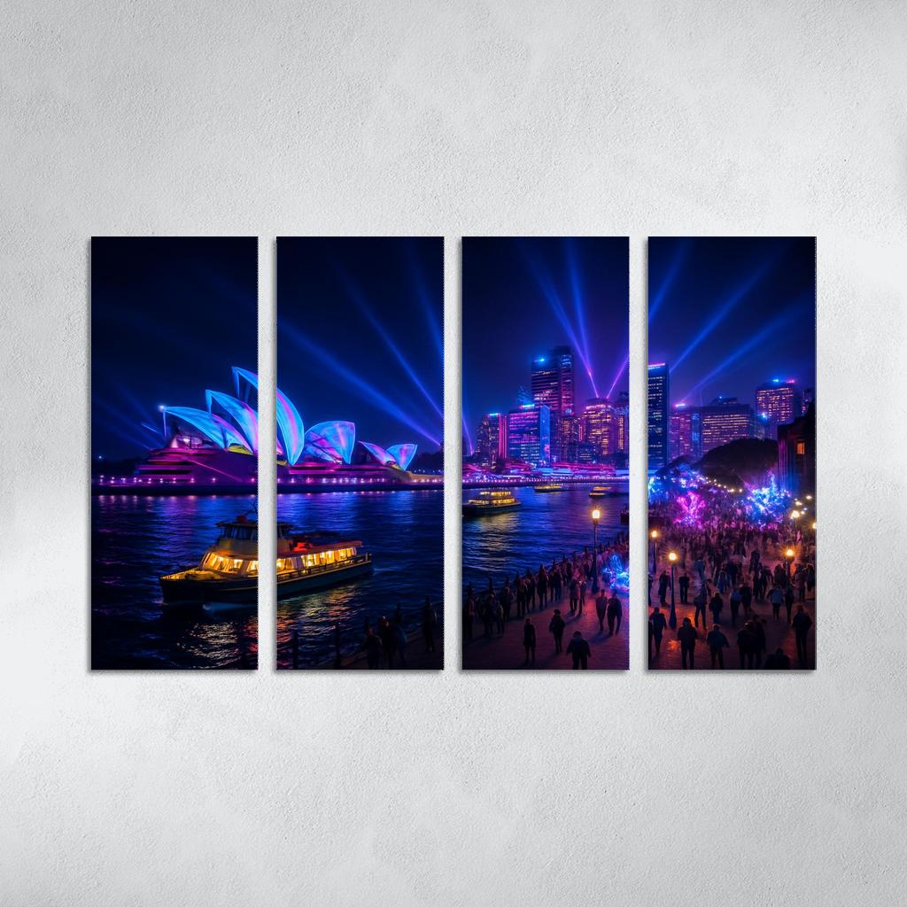 Vivid Sydney - Sydney Australia oil paintings frame