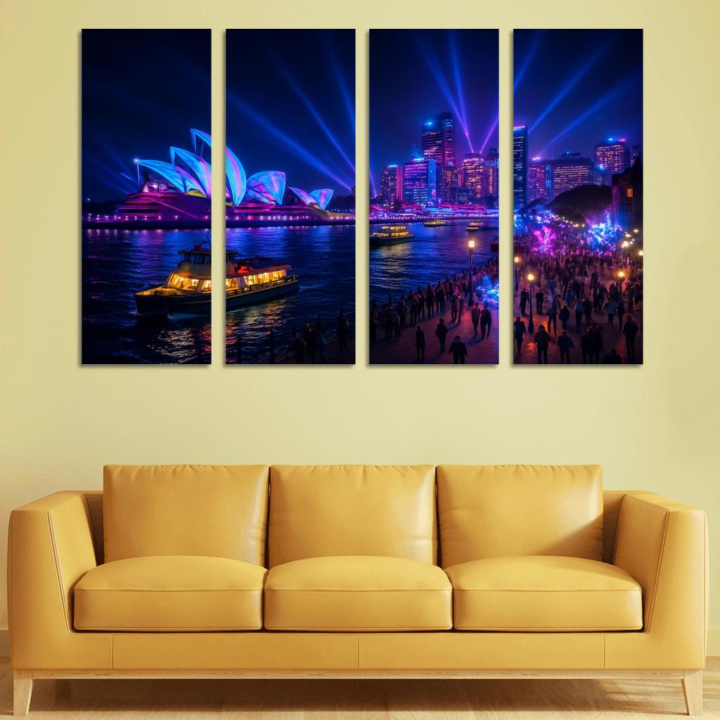 Vivid Sydney - Sydney Australia oil paintings frame