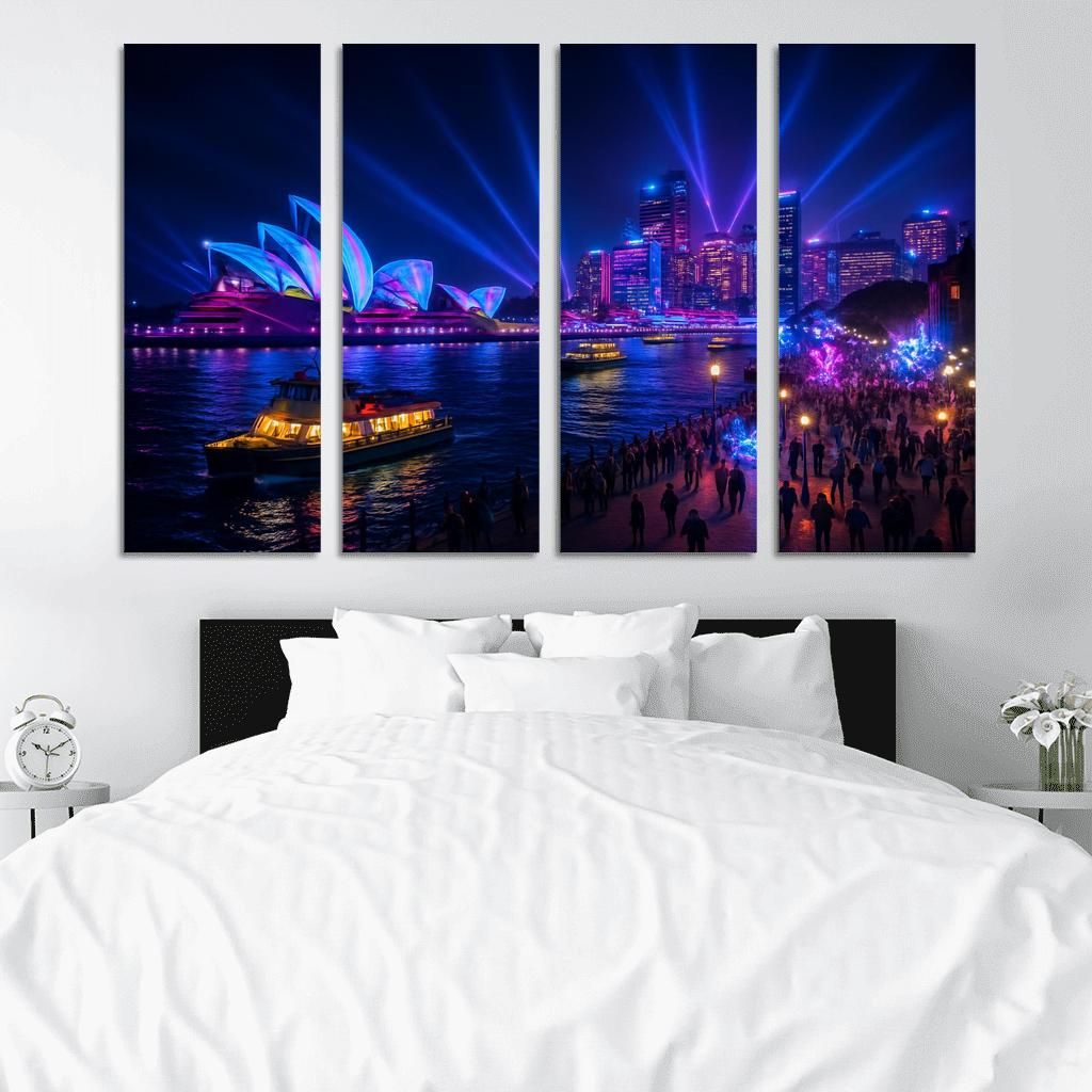 Vivid Sydney - Sydney Australia oil paintings frame
