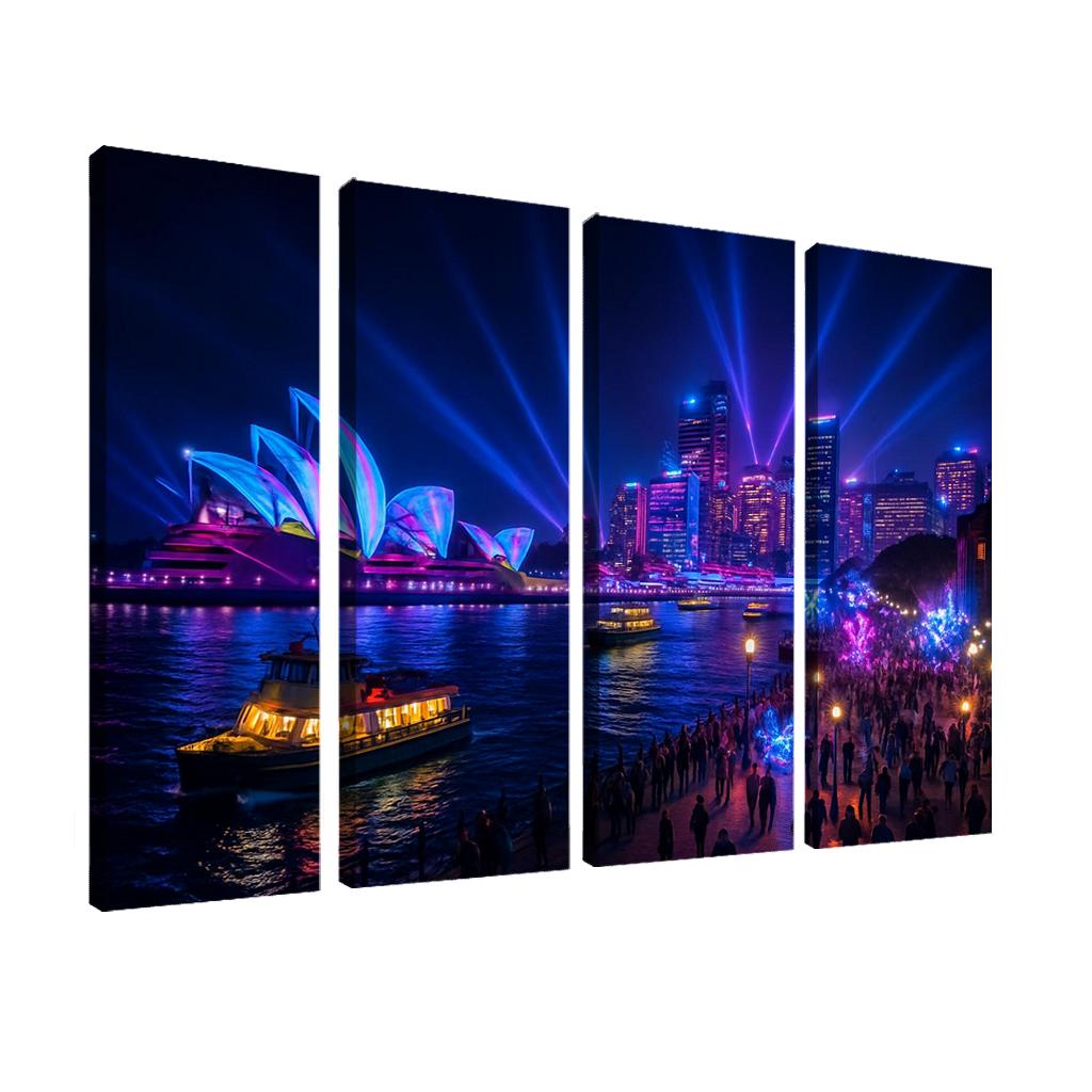 Vivid Sydney - Sydney Australia oil paintings frame