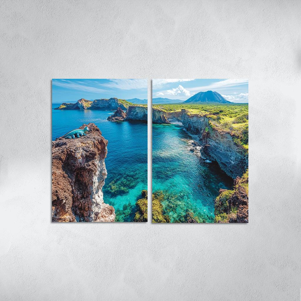 Galapagos Islands oil paintings frame