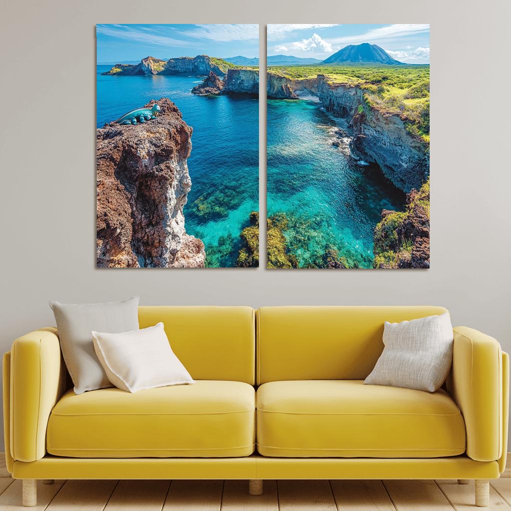 Galapagos Islands oil paintings frame